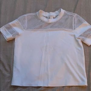 White mesh top